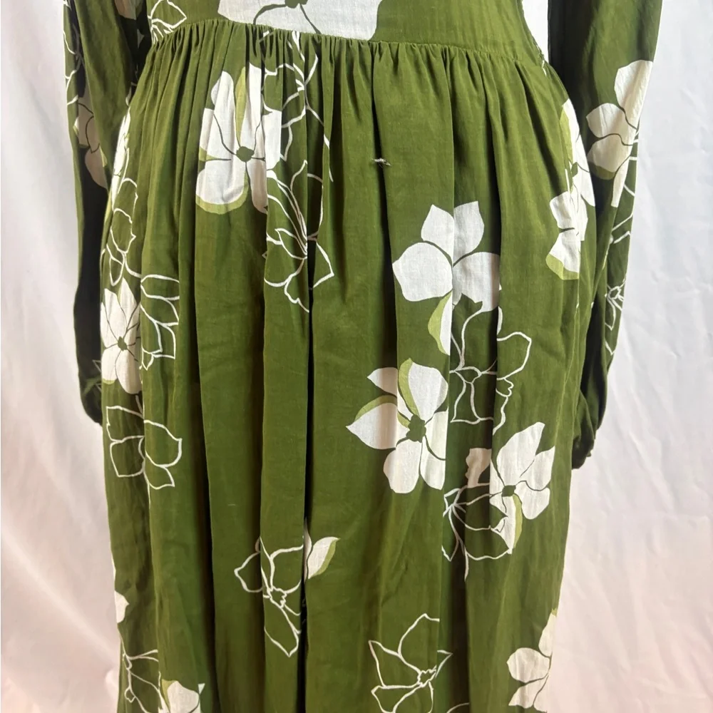 Billabong Green Floral Long Sleeve Dress - Picture 5 of 11